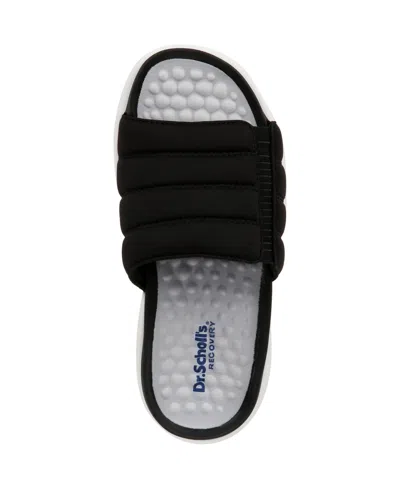 Dr. Scholl's Women's Feel Free Recovery Slide Sandals In Black Fabric