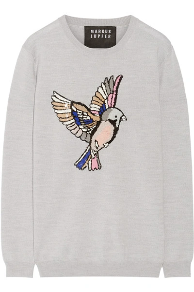 Markus Lupfer Natalie Sequin-embellished Merino Wool Sweater
