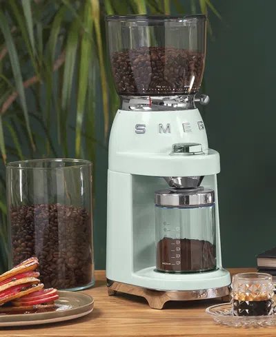 Smeg Cgf11 Coffee Grinder In Pastel Green