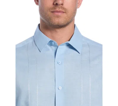 Cubavera Men's Short Sleeve Panel Button-front Linen Camp Shirt In Gold