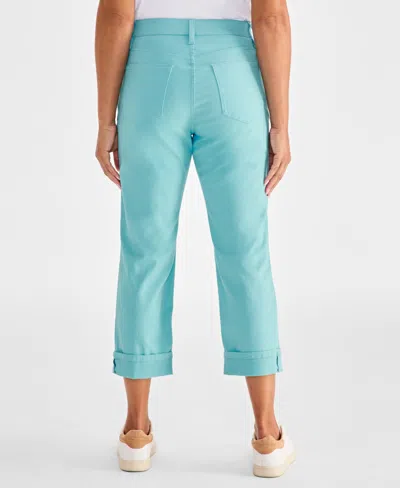 Style & Co Women's Cargo Capri Pants, Created For Macy's In Blue