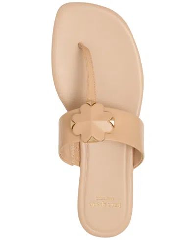 Kate Spade Flower Thong Sandals In Neutral