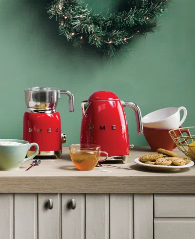 Smeg 50's Retro Style Aesthetic Milk Frother In Red