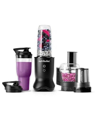 Nutribullet Ultra Plus+ Compact Kitchen Systemâ With Food Processor And Coffee Grinder Attachments In Satin Black