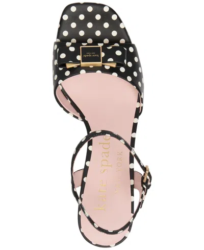 Kate Spade Women's Bowdie Strappy Dress Sandals In Black,cream