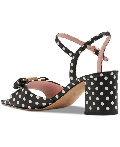 Kate Spade Women's Bowdie Strappy Dress Sandals In Black,cream