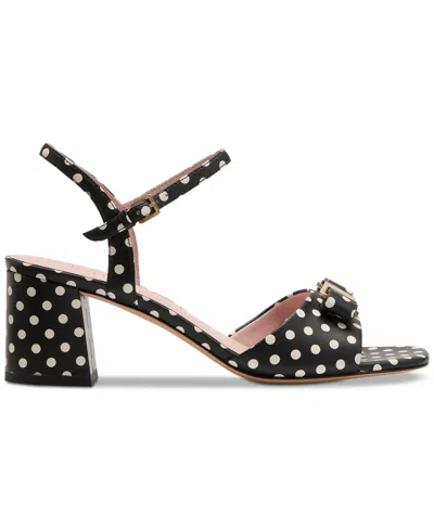 Kate Spade Women's Bowdie Strappy Dress Sandals In Black,cream