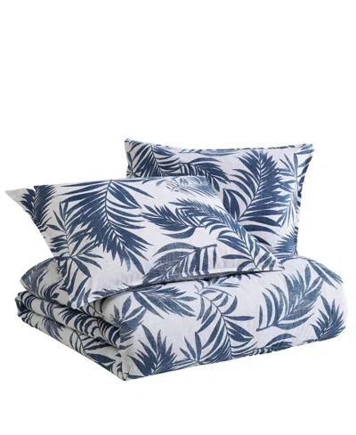 Nautica Marina Leaf Reversible 2-pc. Comforter Set, Twin In Navy,white