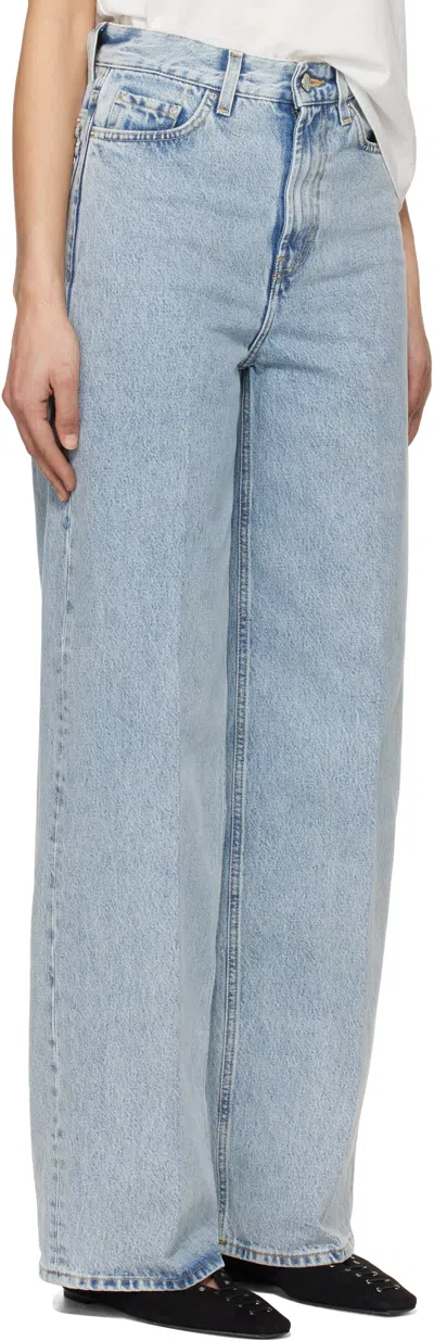 Totême Toteme Women Wide Leg Jeans In Cool Blue 184