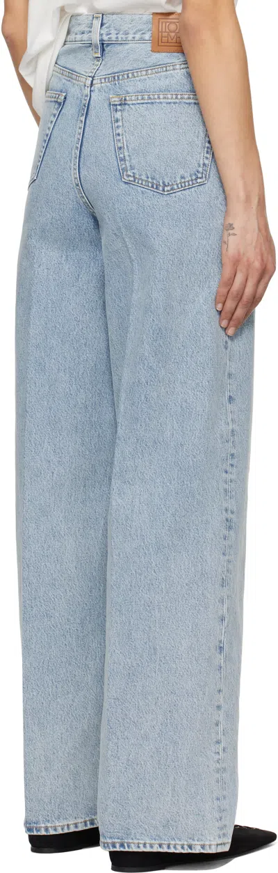 Totême Toteme Women Wide Leg Jeans In Cool Blue 184