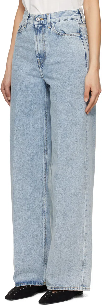 Totême Toteme Women Wide Leg Jeans In Cool Blue 184
