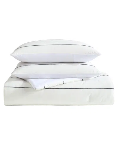 Nautica Naval Stripe 3-pc. Comforter Set, Full/queen In Navy,white