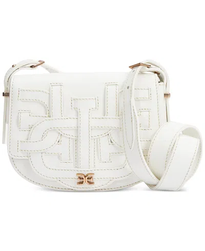 Sam Edelman Bay Small Dye Cut Saddle In Eggshell