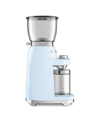 Smeg Blue Retro-style Coffee Grinder In Pastel Blue