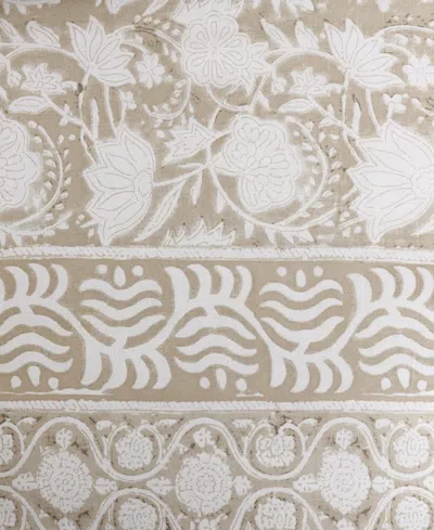 Nautica Bayport Floral Beige King Comforter-sham Set In Beige