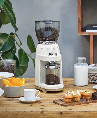 Smeg Cgf11 Coffee Grinder In Cream