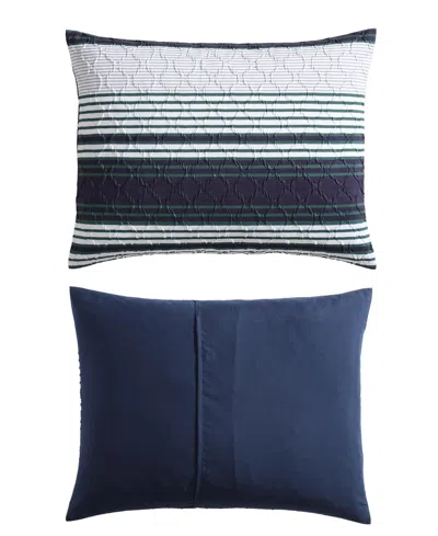 Nautica Lakefront Embossed Printed Comforter Set In Navy,green