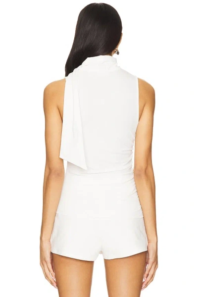 Superdown Amaly Drape Top In White