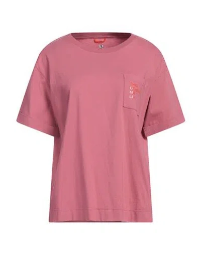 Parajumpers Woman T-shirt Antique Rose Size L Cotton In Pink