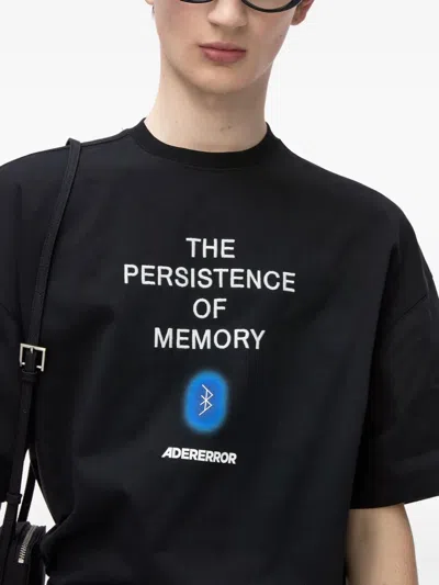 Ader Error Black Blue Net Product. 49 T-shirt In Black