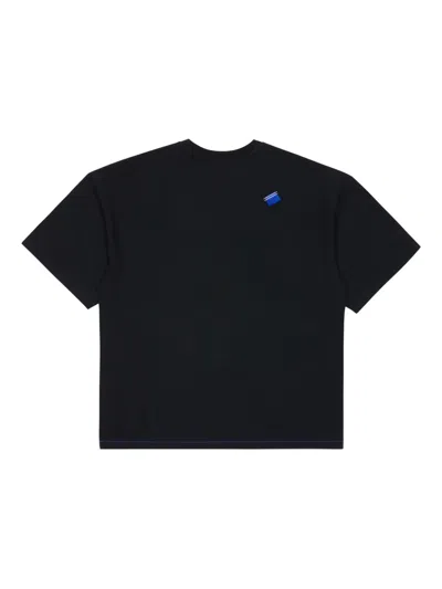 Ader Error Black Blue Net Product. 49 T-shirt In Black