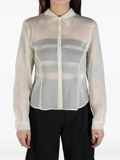Amomento Semi-sheer Shirt In Neutrals