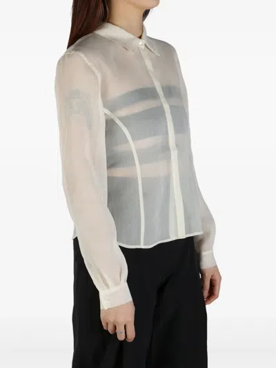 Amomento Semi-sheer Shirt In Neutrals
