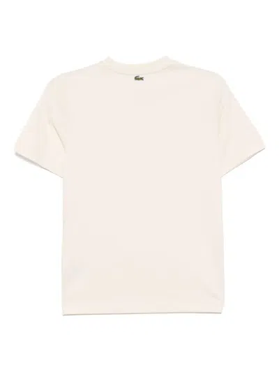 Lacoste Printed T-shirt In Neutrals