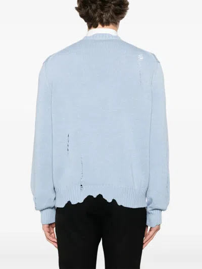 Alexander Mcqueen Mcqueen Skull Sweater In Blue