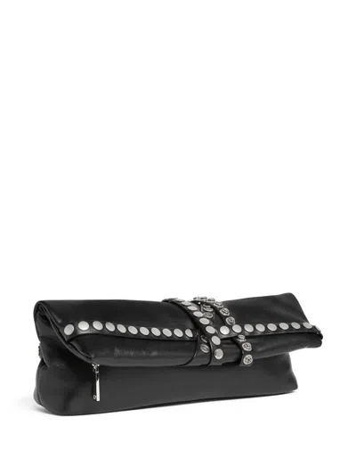 Dsquared2 Leather Clutch Bag In Black