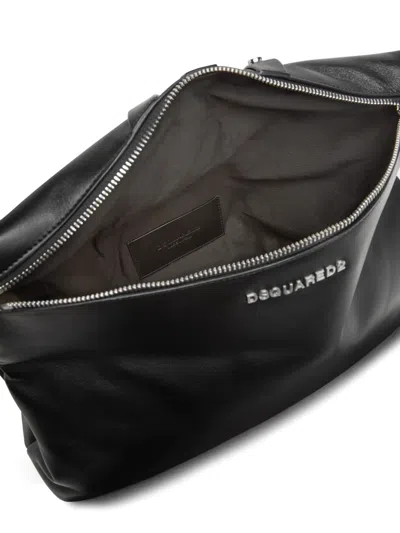 Dsquared2 Leather Clutch Bag In Black