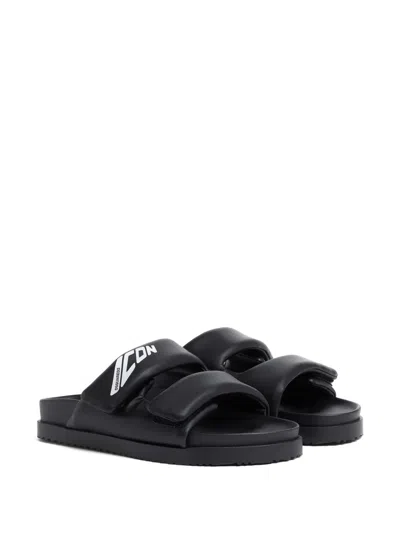 Dsquared2 Icon-print Slides In Black