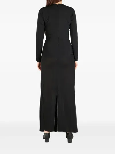 The Row Draped-detail Maxi Dress In Black