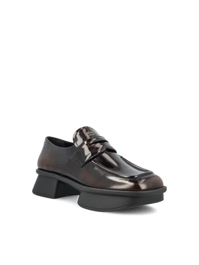 Prada Mocassini Equal In Pelle Marrone Donna In Black