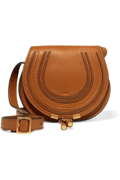 Shop Chloé The Marcie Mini Textured-leather Shoulder Bag