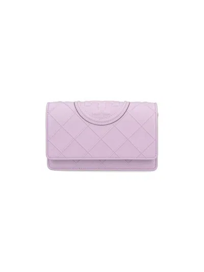 Tory Burch Quilted Chain Strap Purses & Cardholders In Purple