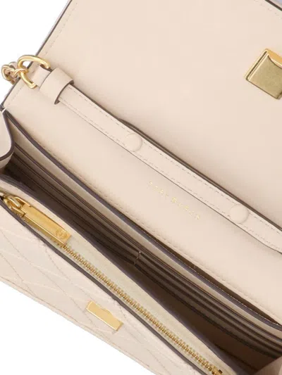 Tory Burch Fleming Soft Chain Wallet In White