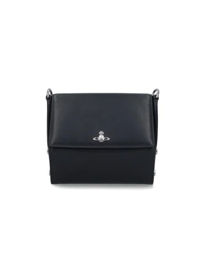 Vivienne Westwood Logo Shoulder Bag In Black