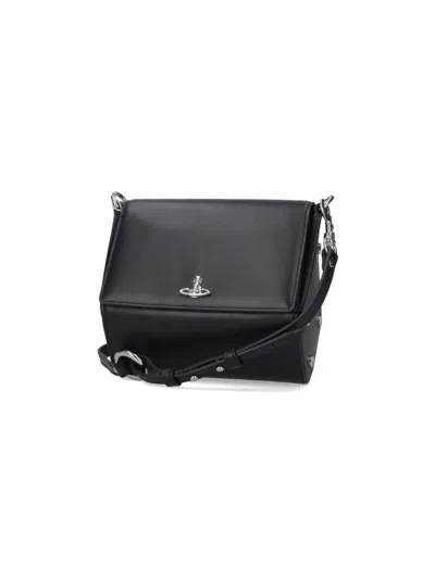 Vivienne Westwood Logo Shoulder Bag In Black