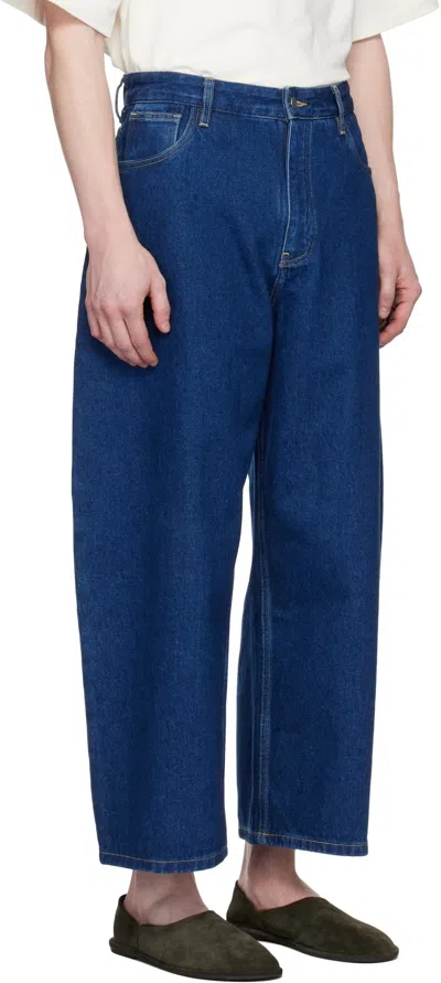 Studio Nicholson Blue Land Jeans In Blue