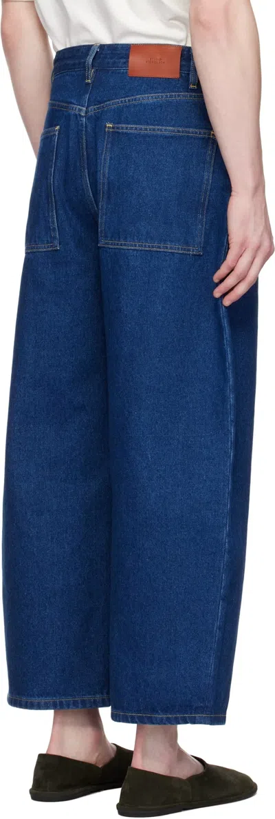 Studio Nicholson Blue Land Jeans In Blue