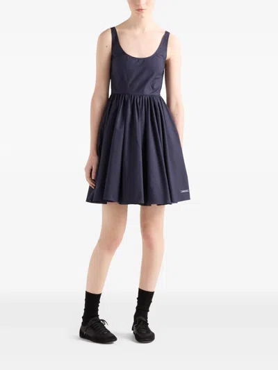 Prada Mini Dress In Blue