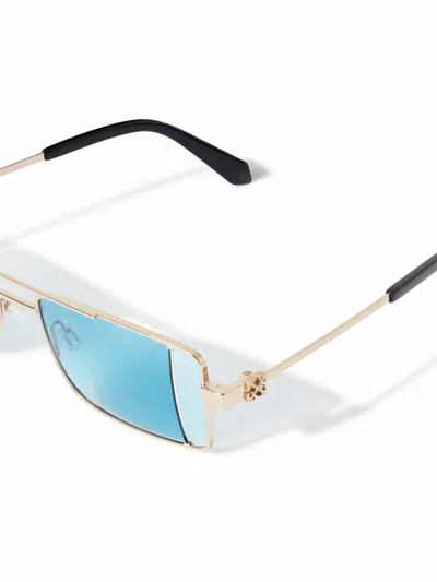 Off-white Rectangular Sunglasses In Blue
