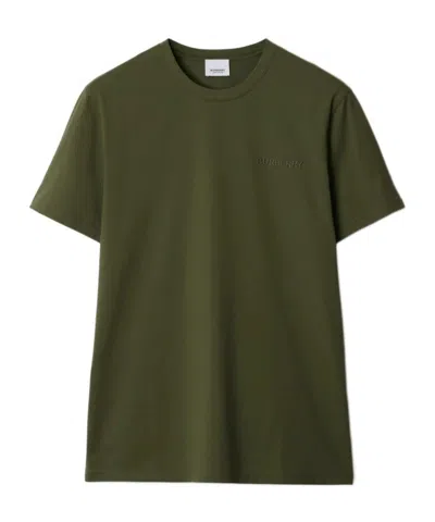 Burberry Cotton Short-sleeved T-shirt In Green