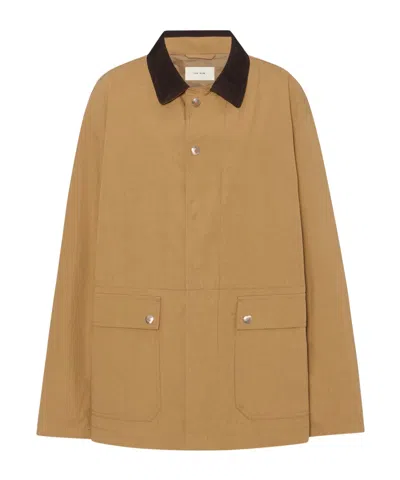 The Row Frank Corduroy-trimmed Cotton-canvas Jacket In Nude