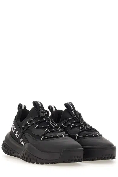 Versace Jeans Couture Logo-embossed Sneakers In Black