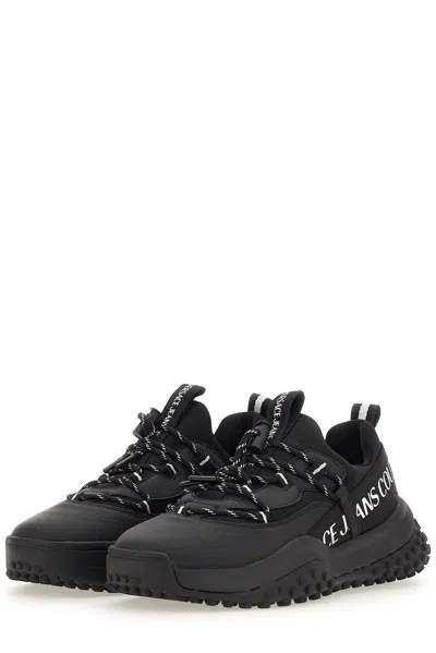 Versace Jeans Couture Logo-embossed Sneakers In Black