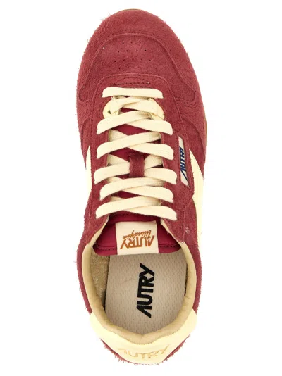 Autry Windspin Suede And Leather Sneakers In Rubyrutabaga In Burgundy