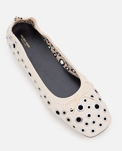 Golden Goose 'amy' Ballet Flats Featuring Metal Eyelets In Yellow