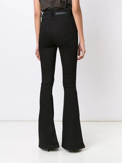 Shop Ben Taverniti Unravel Project Unravel Project Flared Trousers - Black